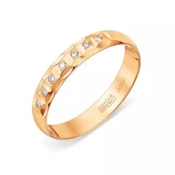 Кольцо обручальное с бриллиантами Линии Любви