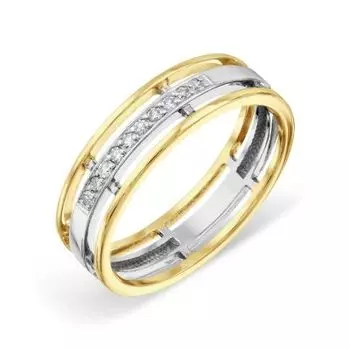 Кольцо обручальное с бриллиантами Линии Любви