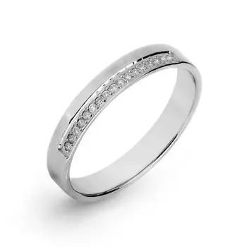 Кольцо обручальное с бриллиантами Линии Любви