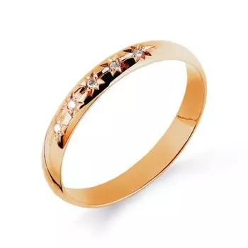 Кольцо обручальное с бриллиантами Линии Любви