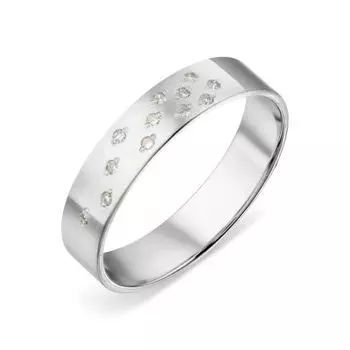 Кольцо обручальное с бриллиантами Линии Любви