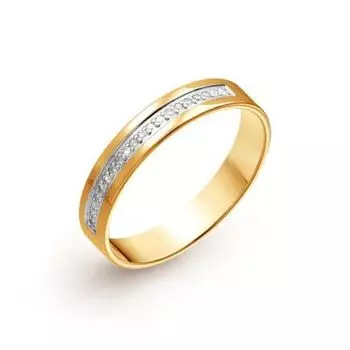 Кольцо обручальное с бриллиантами Линии Любви