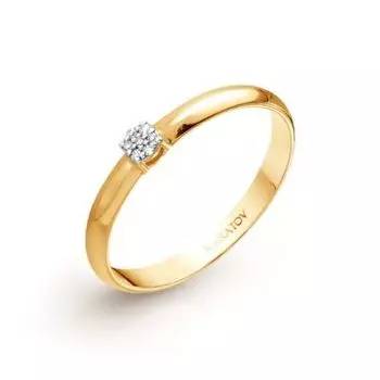 Кольцо обручальное с бриллиантами Линии Любви