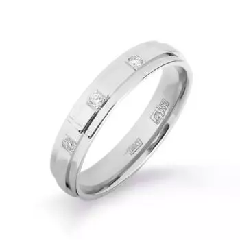 Кольцо обручальное с бриллиантами Линии Любви