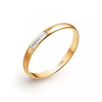 Кольцо обручальное с бриллиантами Линии Любви