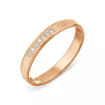 Кольцо обручальное с бриллиантами Линии Любви