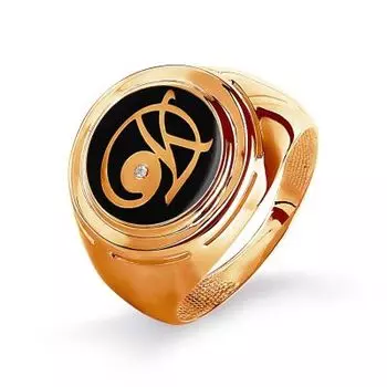 Кольцо с эмалью Линии Любви