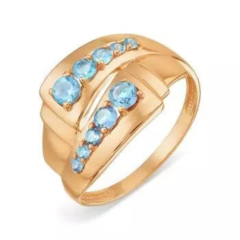 Кольцо с аметистами и топазами Линии Любви