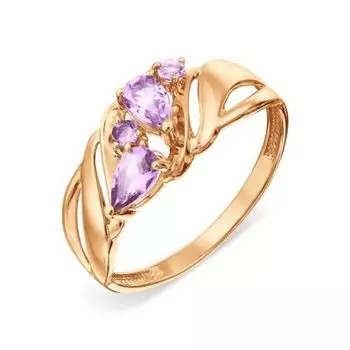 Кольцо с аметистами и топазами Линии Любви