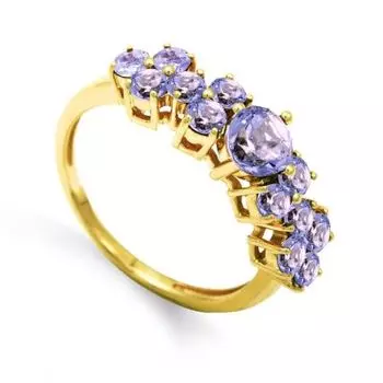 Кольцо с аметистами Линии Любви