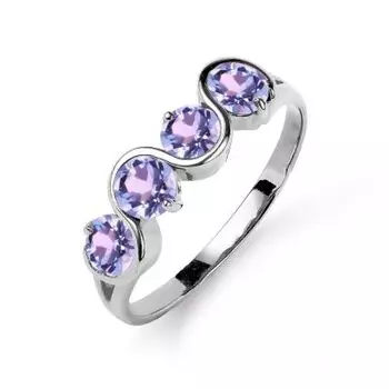 Кольцо с аметистами Линии Любви