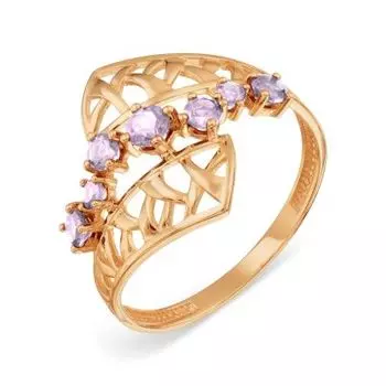 Кольцо с аметистами Линии Любви