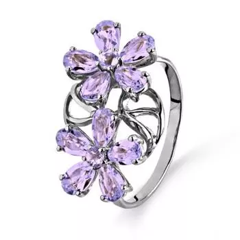 Кольцо с аметистами Линии Любви