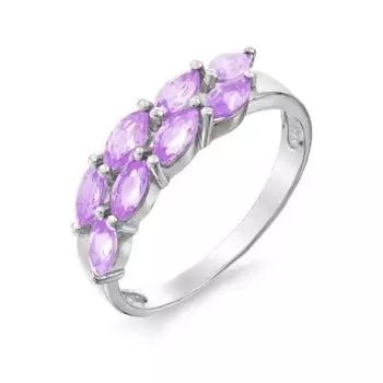 Кольцо с аметистами Линии Любви