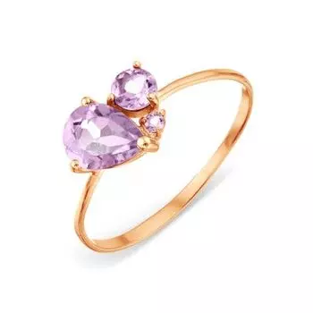 Кольцо с аметистами Линии Любви