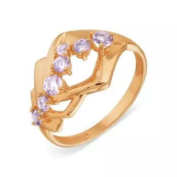 Кольцо с аметистами Линии Любви