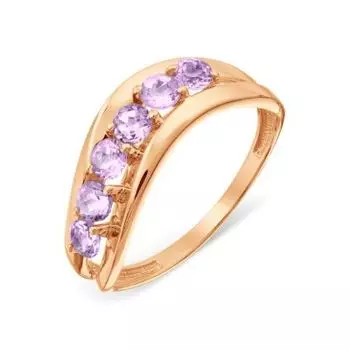 Кольцо с аметистами Линии Любви