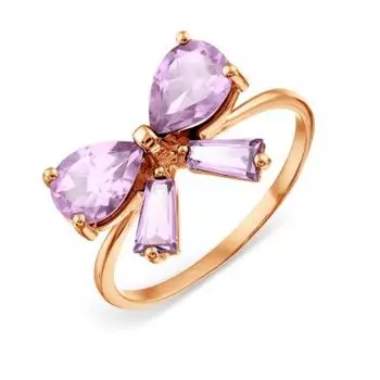 Кольцо с аметистами Линии Любви