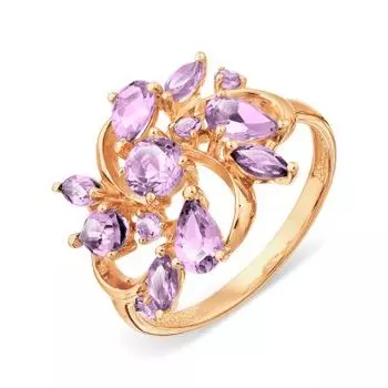 Кольцо с аметистами Линии Любви