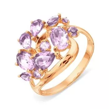 Кольцо с аметистами Линии Любви