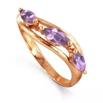 Кольцо с аметистами Линии Любви