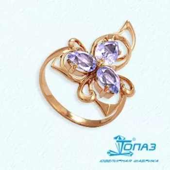 Кольцо с аметистами Линии Любви