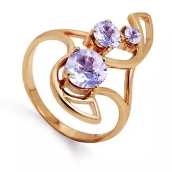 Кольцо с аметистами Линии Любви