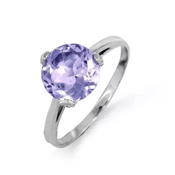 Кольцо с аметистом и фианитами Линии Любви