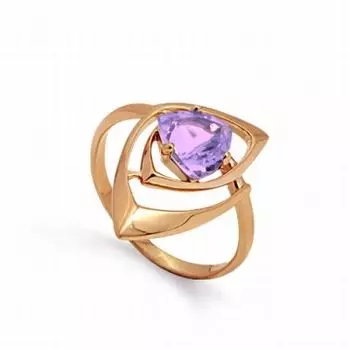 Кольцо с аметистом Линии Любви