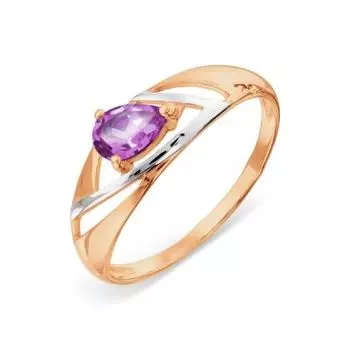 Кольцо с аметистом Линии Любви