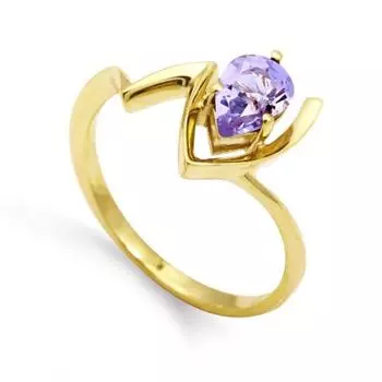 Кольцо с аметистом Линии Любви