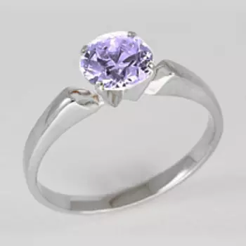 Кольцо с аметистом Линии Любви