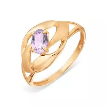 Кольцо с аметистом Линии Любви