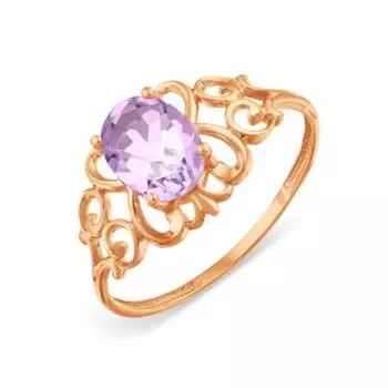 Кольцо с аметистом Линии Любви