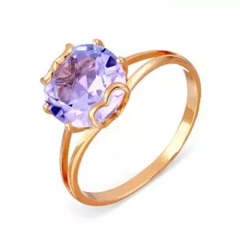 Кольцо с аметистом Линии Любви