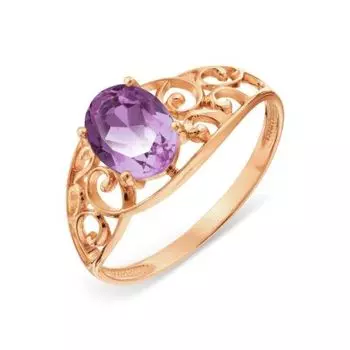 Кольцо с аметистом Линии Любви