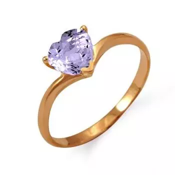 Кольцо с аметистом Линии Любви