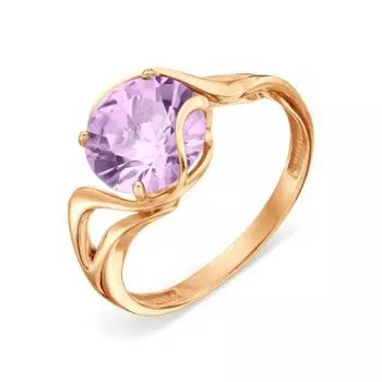 Кольцо с аметистом Линии Любви