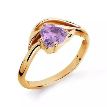 Кольцо с аметистом Линии Любви
