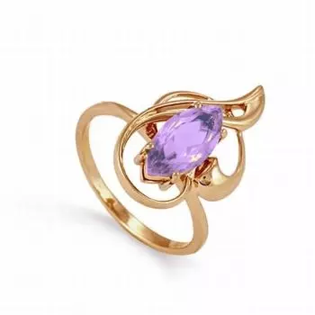 Кольцо с аметистом Линии Любви