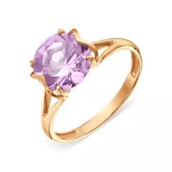Кольцо с аметистом Линии Любви