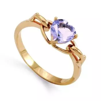 Кольцо с аметистом Линии Любви