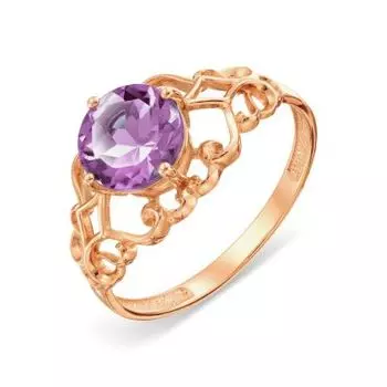 Кольцо с аметистом Линии Любви