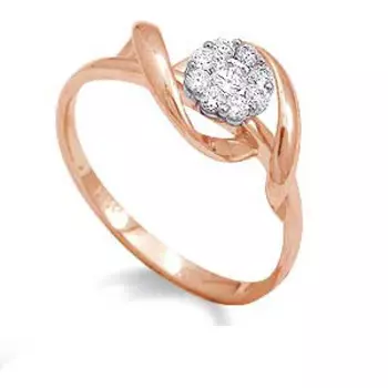 Кольцо с бриллиантами Линии Любви