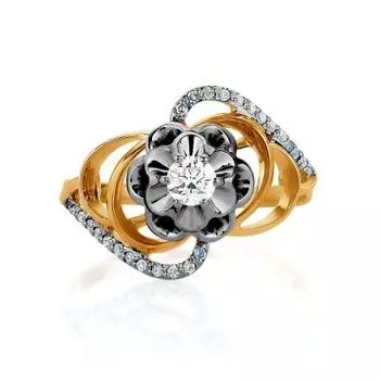 Кольцо с бриллиантами Линии Любви