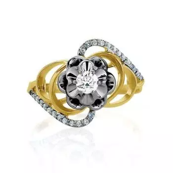 Кольцо с бриллиантами Линии Любви