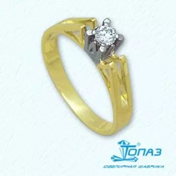 Кольцо с бриллиантом Линии Любви