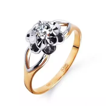 Кольцо с бриллиантом Линии Любви