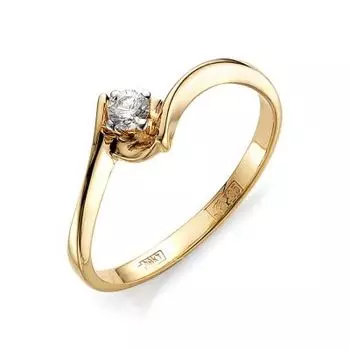 Кольцо с бриллиантом Линии Любви