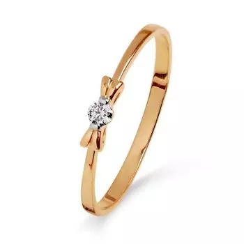 Кольцо с бриллиантом Линии Любви